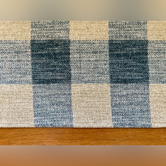 Lillian August Blue Gingham Throw Rug - Picture 7 of 11